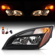 Fit 2018-2024 Freightliner Cascadia Halogen Headlight Drive Left Black Housing