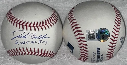 Drake Baldwin Braves Auto Signed Baseball Beckett Witness Hologram 2025 NL ROY