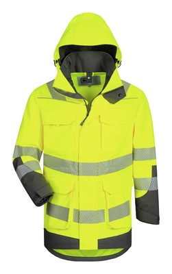 Elysee Warnschutzparka Arwid gelb/grau Größe L - 22421-2