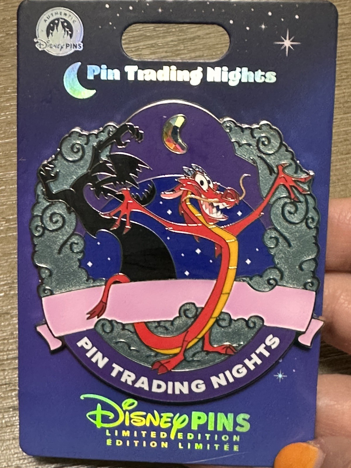 2026 WDW Pin Trading Night Mini Jumbo Mushu Mulan Dragon pin LE 500 In Hand