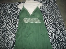 womens full length dress. maxi dress. padded bra cups.lined.crochet.size XL