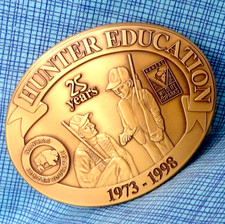Kansas Wildlife Parks Hunter Education Belt Buckle 1998 81 of 1000 Vtg .MMR749