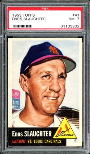 1953 Topps Enos Slaughter #41 card