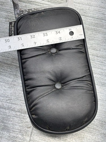 VTG Drag Specialties Motorcycle Harley Padded Backrest 21” USA Made Chrome Black - Picture 18 of 24
