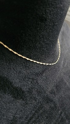14k massives Gelbgold 16 ZOLL HALSKETTE hergestellt von LIME in Italien