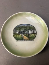 #2K Antique Dr F Bonine Residence Niles Michigan 1900s Souvenir China Plate