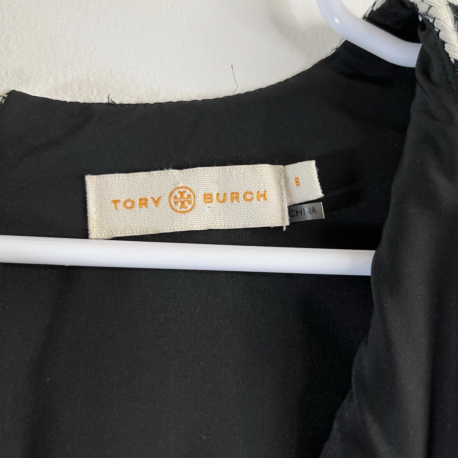 Mini abito tunica Tory Burch Runway Savora tweed jacquard tessuto frange gemma taglia 2