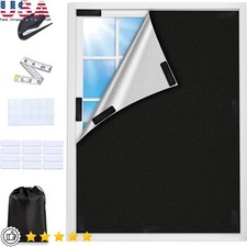 No Drill Blackout Curtains Portable Sun Blocker Easy Install Window Shades New