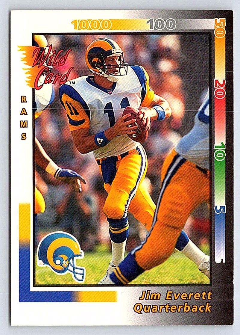 Jim Everett 1992 Wild Card #6 Los Angeles Rams