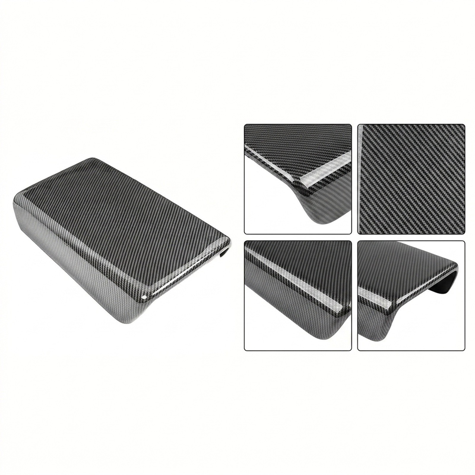 ABS Material Carbon Fiber Central Control Armrest Box Cover for Tesla Model Y3