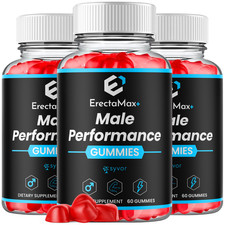 3 Pack ErectaMax Male Gummys Advanced Formula Erecta Max  Vitamin 180 Gummies