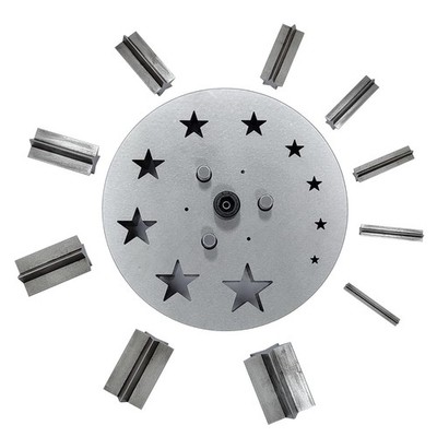 Star Shape Disc Cutter with Set of 10 Punches Size 4mm-31mm