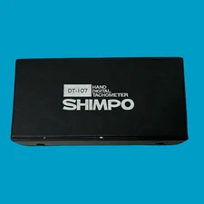 SHIMPO DT-107 Hand Held Digital Tachometer Contact Style in Box & Case (Black)