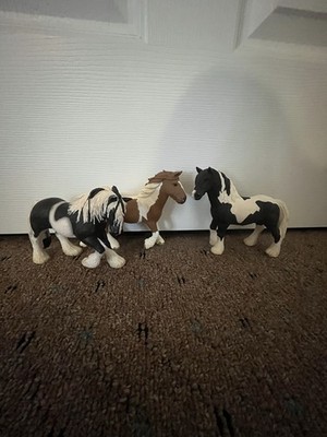 Schleich Gypsy Vanners Retired Three Model Horses Two Mares One tinker Stallion