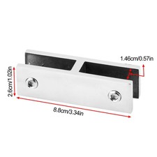 1-10x Stainless Steel Glass Clamp 180° Glass to Glass Bracket for 10-12mm Glass