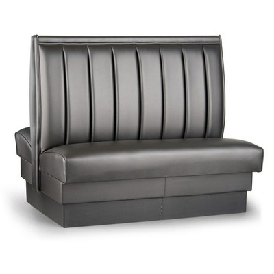 JustChair JBD-UCH-48-GR1/COM Double Custom Booth, 48H, Upholstered Channel Ba...