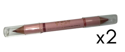 Mally Beauty Perfect Prep Lip Liner Sculpting Pencil Duo Fair LOT OF 2 NEW NWOB