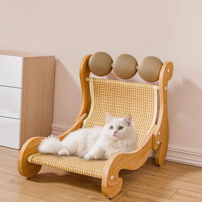 Katzensessel Katze kratzen Lounge Sofa Kralle Spielzeug Schleifen Krallen süß
