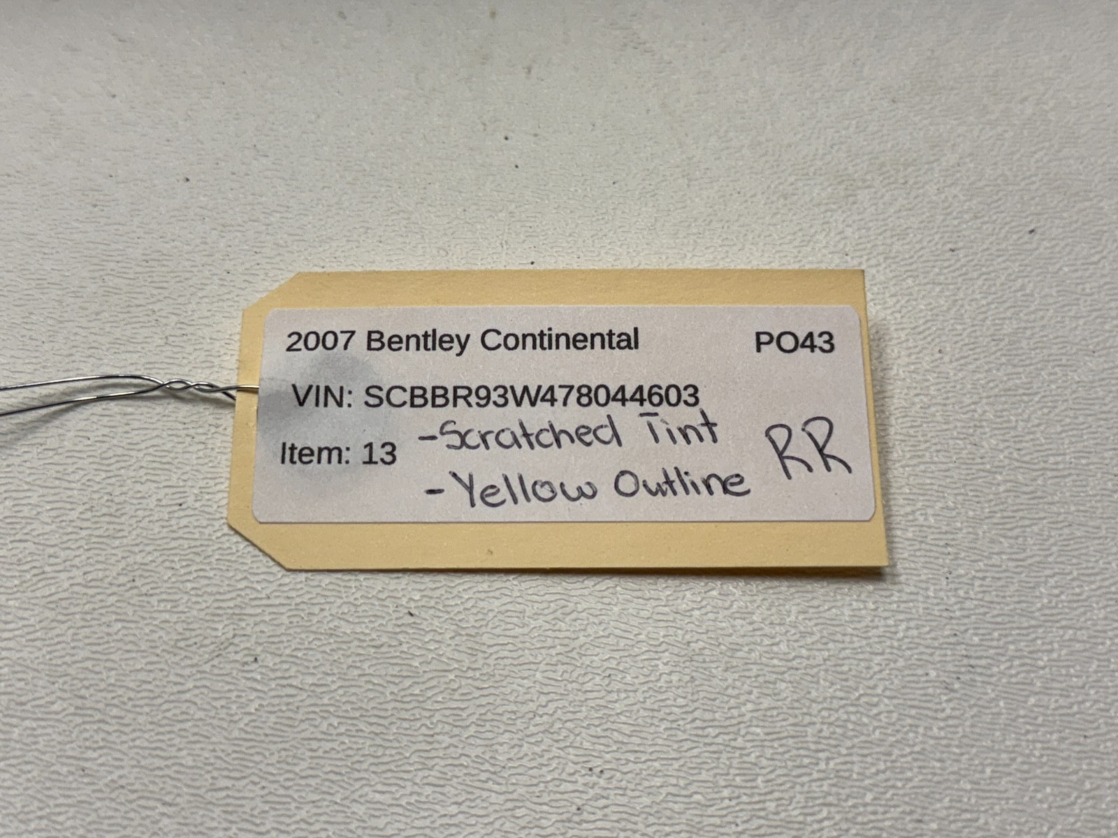 06-12 Bentley Continental Flying Spur Rear Right Pass Door Glass Window PO43