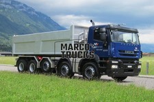 Truck photo  Iveco Trakker 500 construction tipper Switzerland blue vigier  #j7e