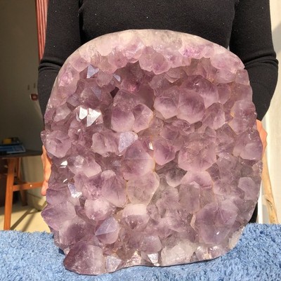 31.7LB Natural Amethyst geode quartz cluster crystal Mineral specimen Healing