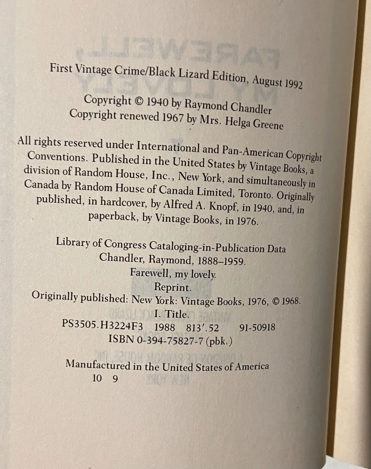 Lot of 4 Raymond Chandler Vintage Crime Novels Fiction, Mystery and Thriller - Imagem 3 de 4