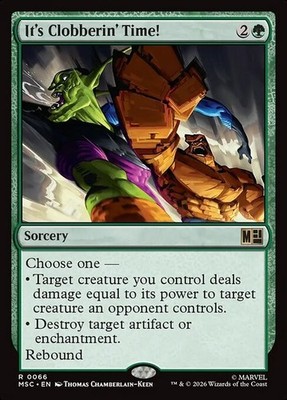 *MtG: IT'S CLOBBERIN' TIME! - Commander Marvel Super Heroes Rare - magicman*