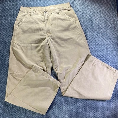 90s Levi's Dry Goods Men's Khaki Carpenter Pants Size 36x32 Cotton Relaxed Fit