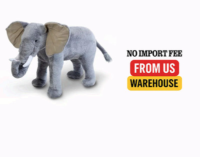 Giant Elephant Plush, Holds up to 185 lbs., Measures: 24'' h x 12'' w x 29''.