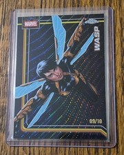 2026 Marvel Topps Chrome #194 Wasp Black Wave Refractor #'d 09/10 🔥 Color Match