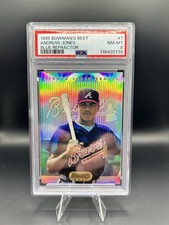 1995 Bowman's Best Blue Andruw Jones #7 Refractor (RC) PSA 8