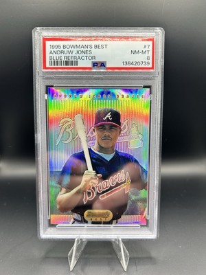 1995 Bowman's Best Blue Andruw Jones #7 Refractor (RC) PSA 8