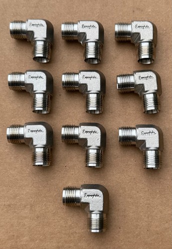 Lot of 10 Swagelok  3/8" Stainless Steel  Elbows SS-600-9   No Nuts/Ferrules