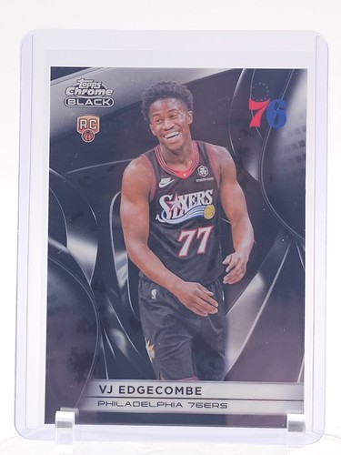 VJ EDGECOMBE 2025-26 TOPPS CHROME BLACK BASKETBALL ROOKIE RC #45 76ERS Q3878