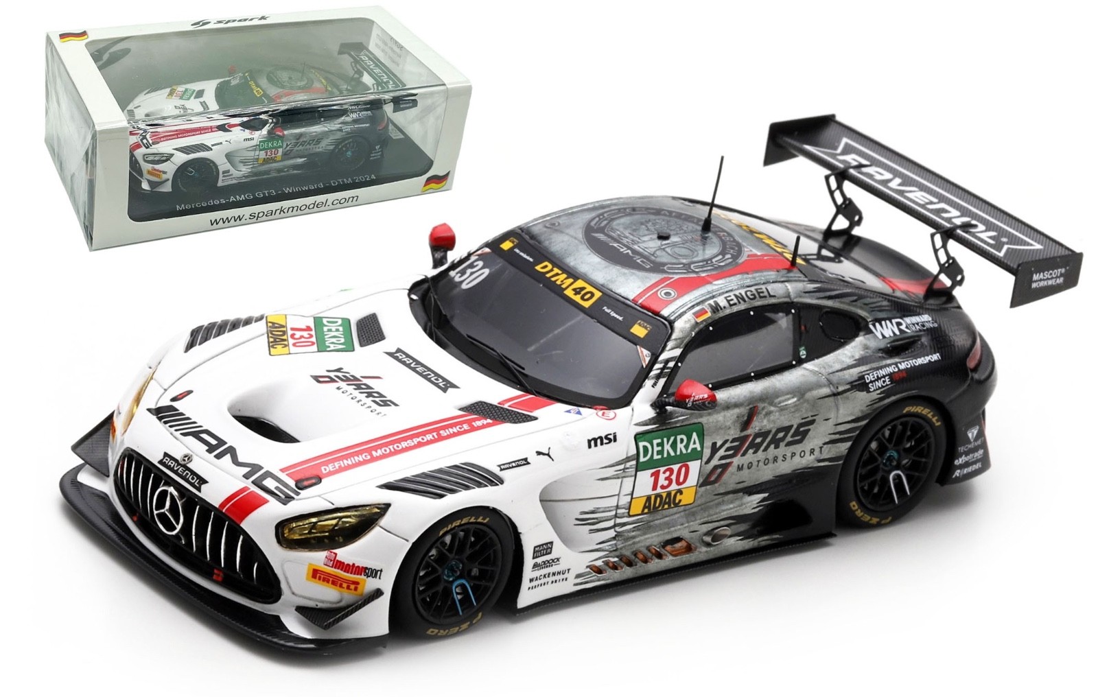 Spark SG975 Mercedes-AMG GT3 #130 'Winward' DTM 2024 - Maro Engel 1/43 Scale