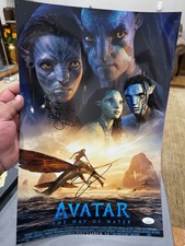 Zoe Saldana sam worthington Signed 12x18 Photo avatar coa jsa