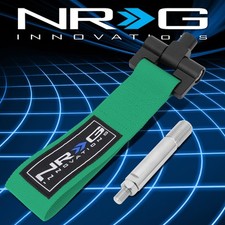 Nrg Tow-144gn For 06-14 350z Maxima Murano Nylon Tow Hook Towing Strap Belt Kit