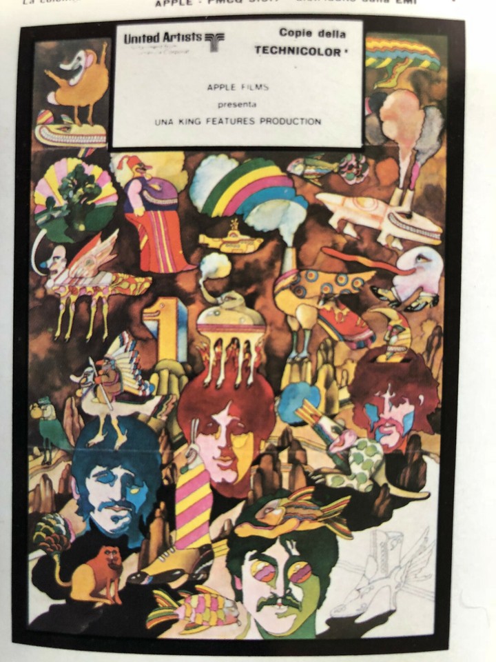 Poster Plakat Aufkleber Sticker 1978 i BEATLES Yellow Submarine