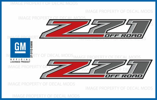Z71 Off Road Decals Stickers 2014 2015 2016 2017 Sierra Silverado GMC Sierra - F - Image 2 of 3