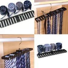US 2 Pack Tie Belt Organizer Storage Rack Rotating Ties Scarf Hanger Holder