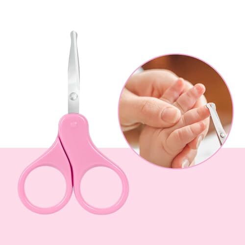 Set de Cuidado de Uñas de Bebé, 4-en-1 rosa, Cortaúñas para Bebés, Tijeras e Lim - Imagen 4 de 7