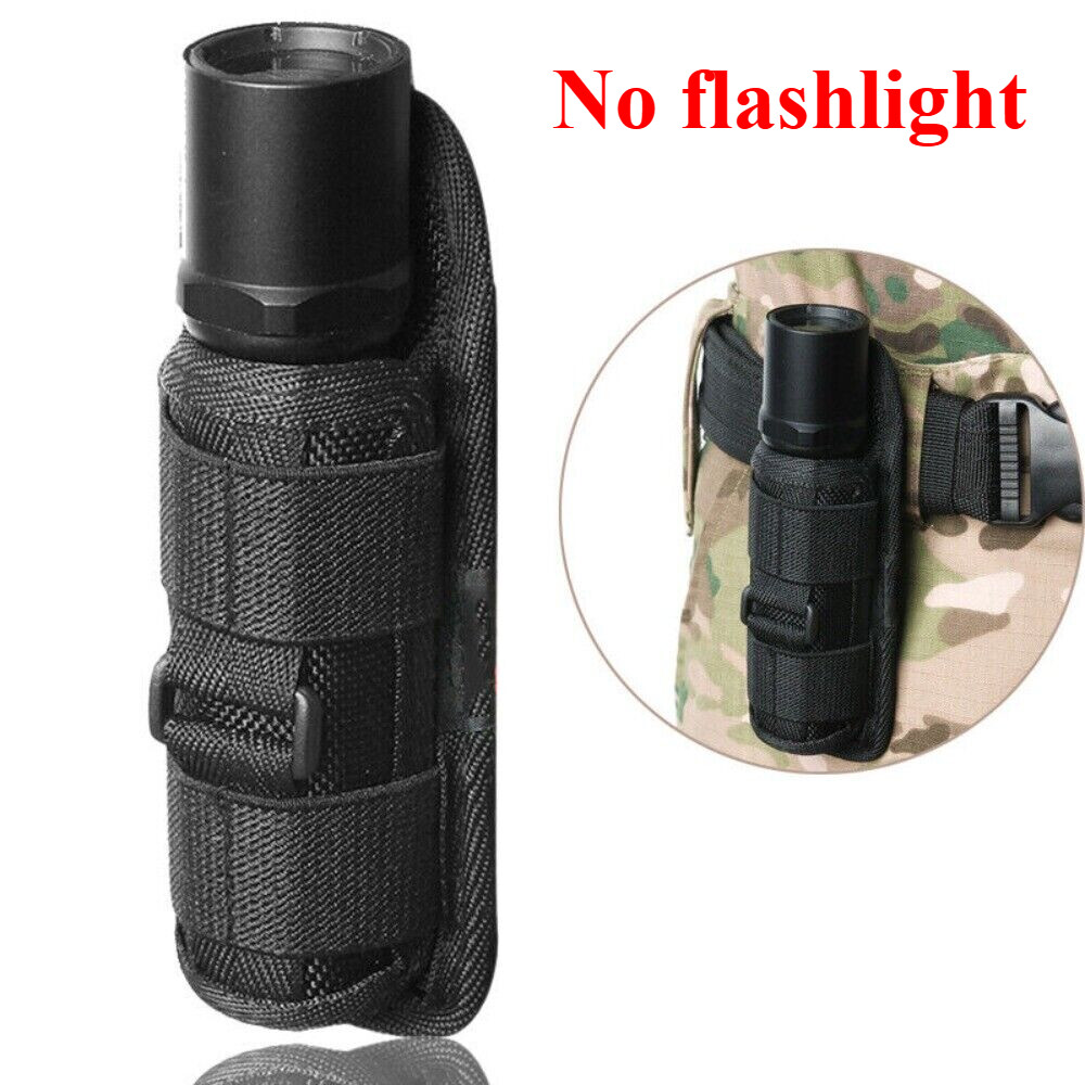 LED Flashlight Holder Carry Belt Pouch Nylon Holster Torch 360 Degrees Rotatable