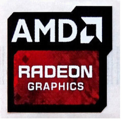 x3 AMD Radeon RX Graphics Cards Sticker Red-Black Badge Computer Laptop ...