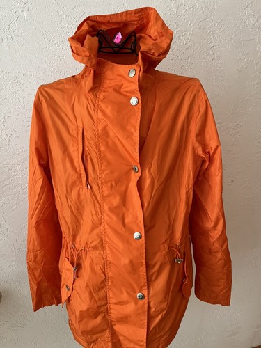 Ralph Lauren ~Lauren Active ~ Women's Orange Hooded Jacket ~Sz M~100% Polyester - Picture 2 of 9