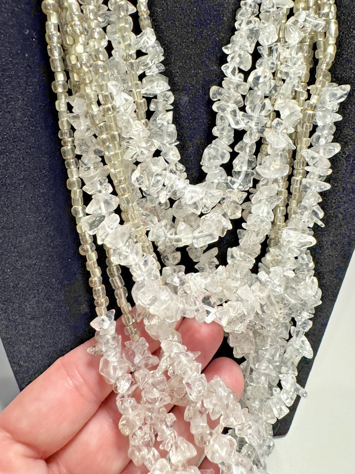 Chico’s Statement Adjustable Necklace 9 Graduated… - image 3