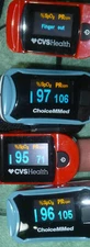 ChoiceMMed OxyWatch C29C & CVS Health C20 Pulse Oximeters, Lot of 2 Each