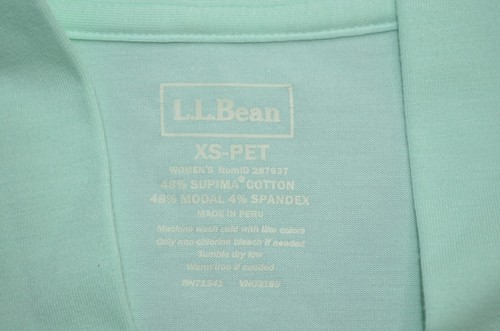 LL Bean Cardigan Sweater Womens XS Petite Green Supima Blend Open Front 287937 - Picture 3 of 8