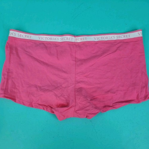 Mutandine corte da ragazzo Victorias Secret rosa taglia XL logo cintura morbide - Foto 4 di 5