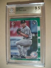 CHANCE ADAMS 2019 Bowman Green #69 BGS GEM MINT 9.5 Yankees RC /99