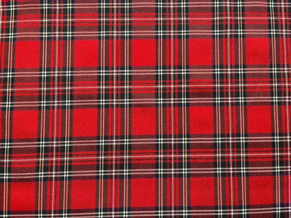 Tartan Écossais Carreaux Tissu Matière Design 19 Royal Stewart - Photo 2/3